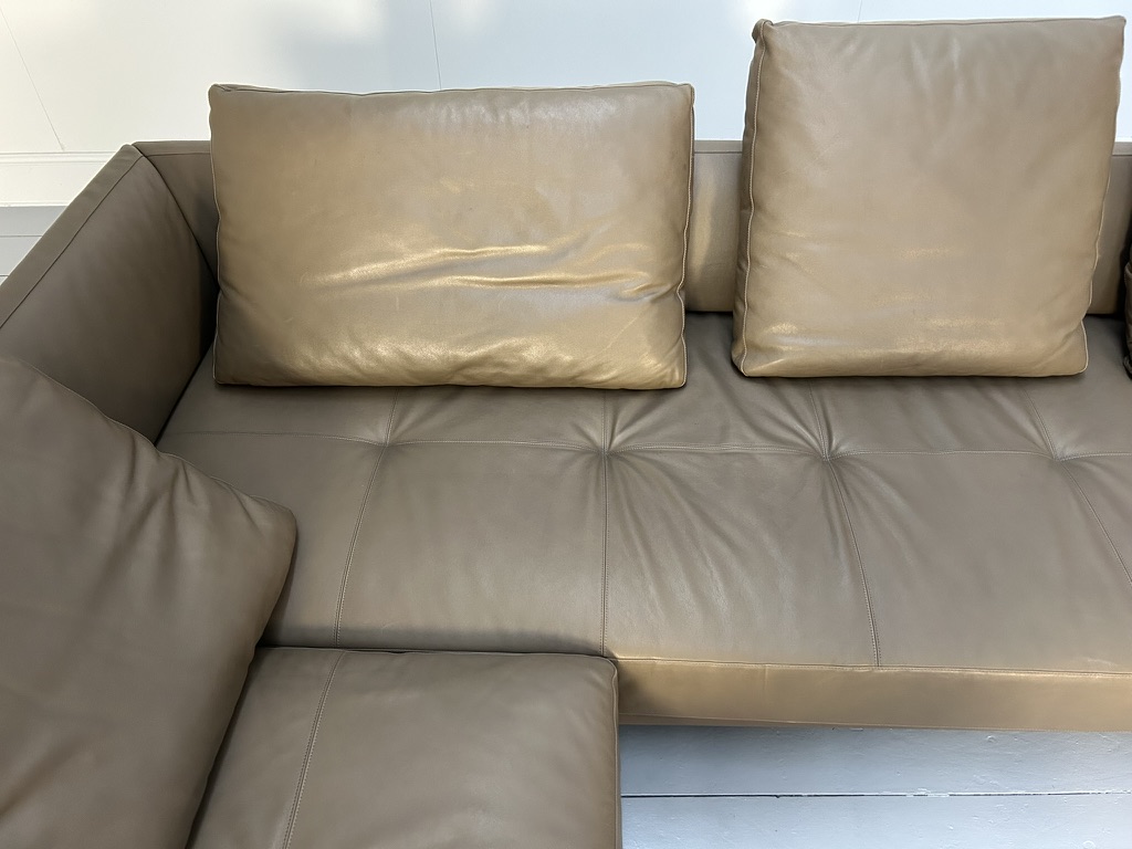 Walter Knoll "Prime Time 490" L-Shape Sofa & "Ameo" Table - In Clay "Safari" Leather - Image 8