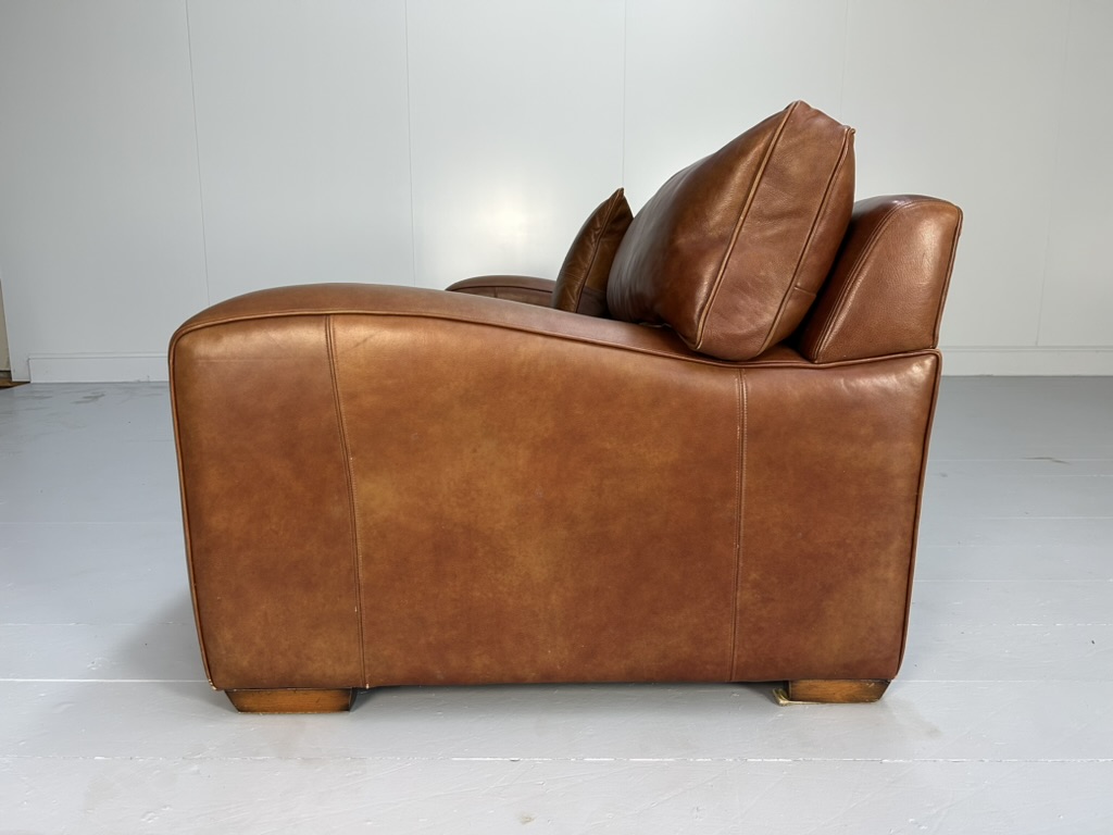 Pair of Duresta "Panther" 2.5-Seat Sofas - In Antiqued Brown "Niven" Leather - Image 9
