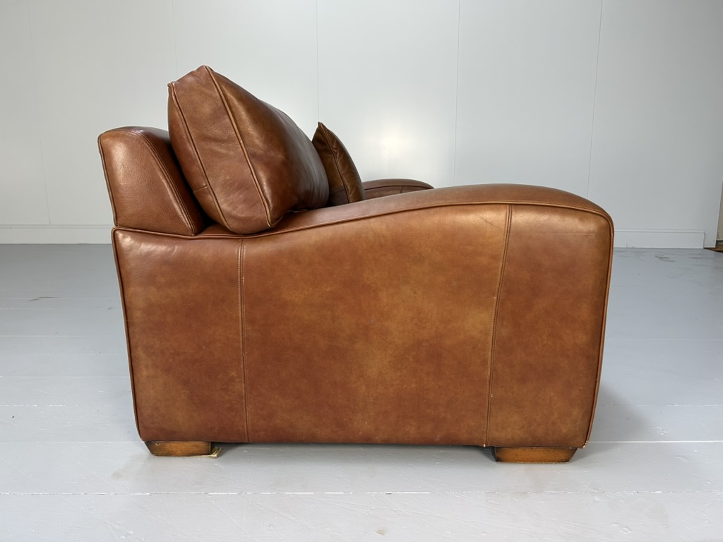 Pair of Duresta "Panther" 2.5-Seat Sofas - In Antiqued Brown "Niven" Leather - Image 8