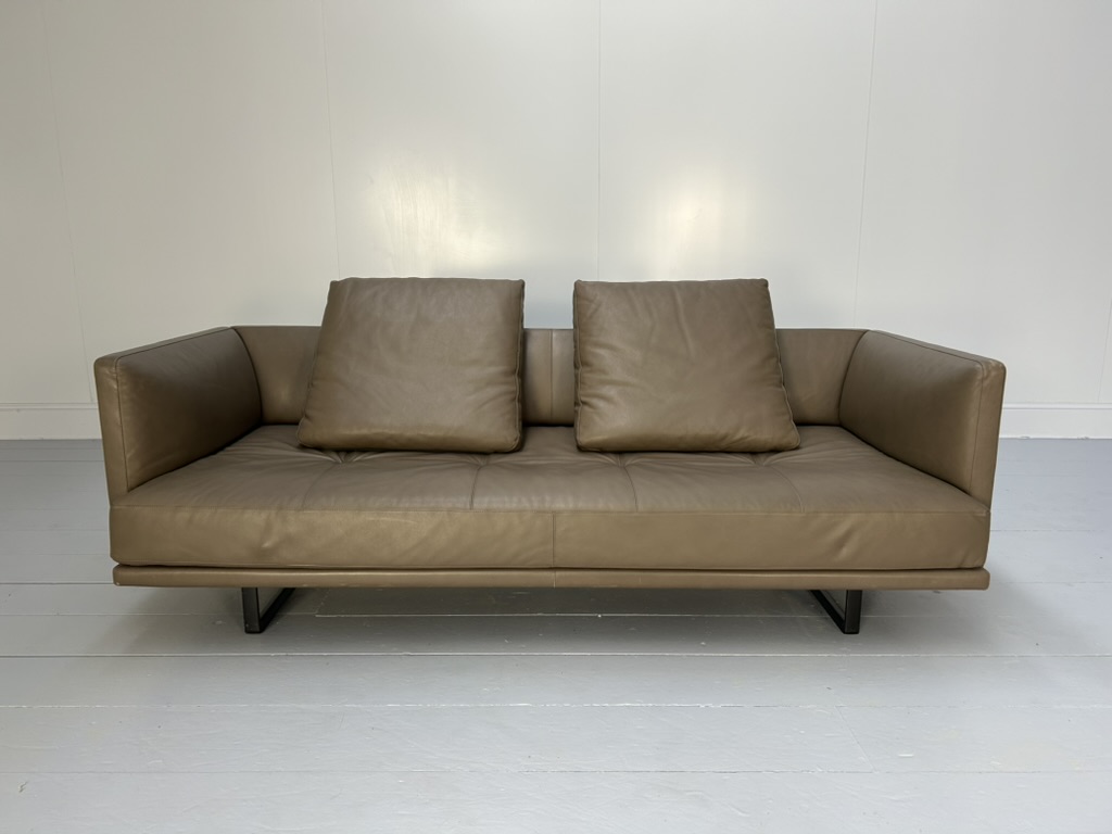 Walter Knoll "Prime Time 490" Sofa & "Ameo" Table - In Clay "Safari" Leather - Image 5