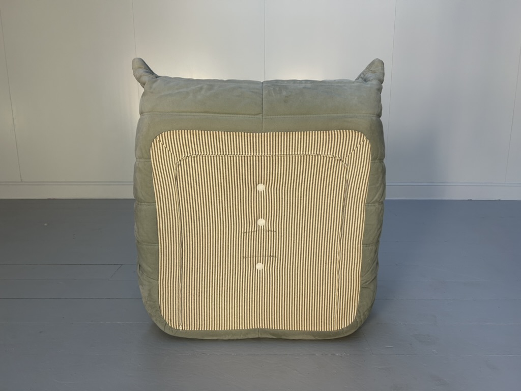 Ligne Roset "Togo" Fireside Chair - In Light Grey Alcantara - Image 11