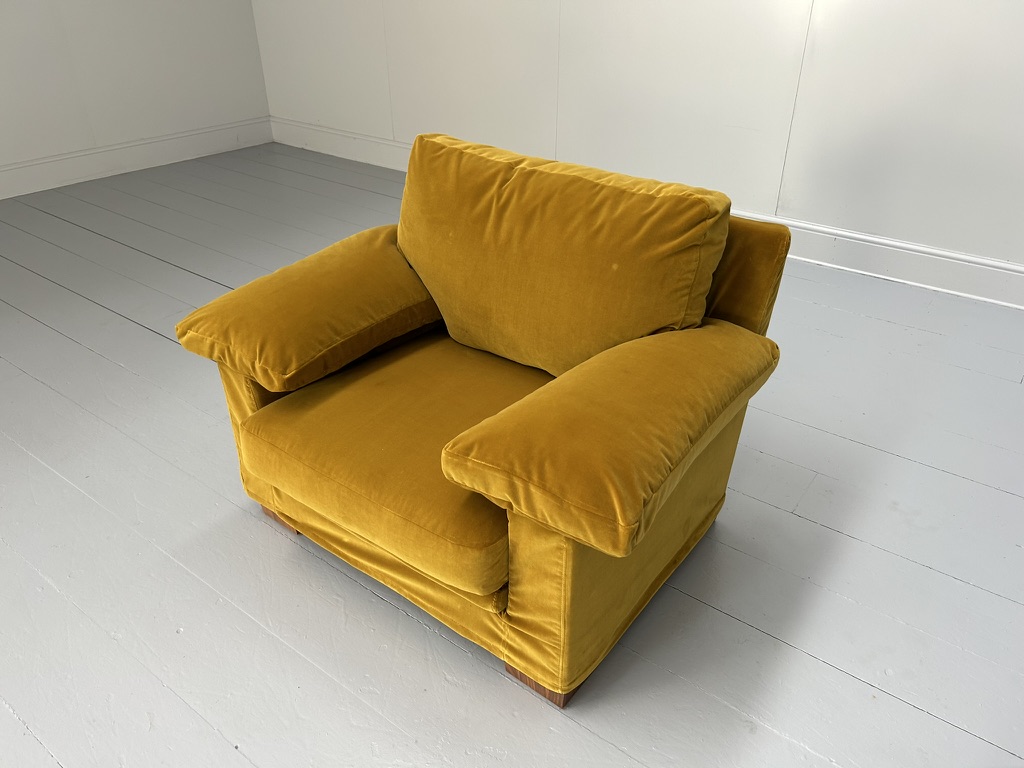 Flexform "Cushion-Arm" 2.5-Seat Sofa & Armchair - In Mustard Gold Velvet - Image 19