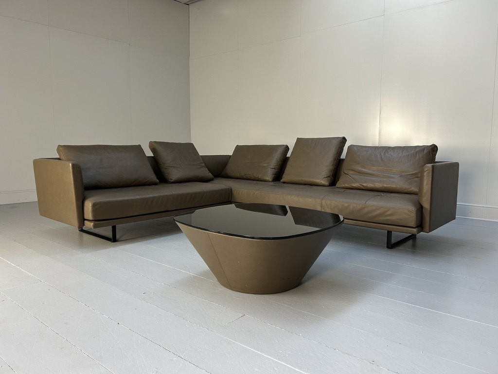 Walter Knoll "Prime Time 490" L-Shape Sofa & "Ameo" Table - In Clay "Safari" Leather - Image 4