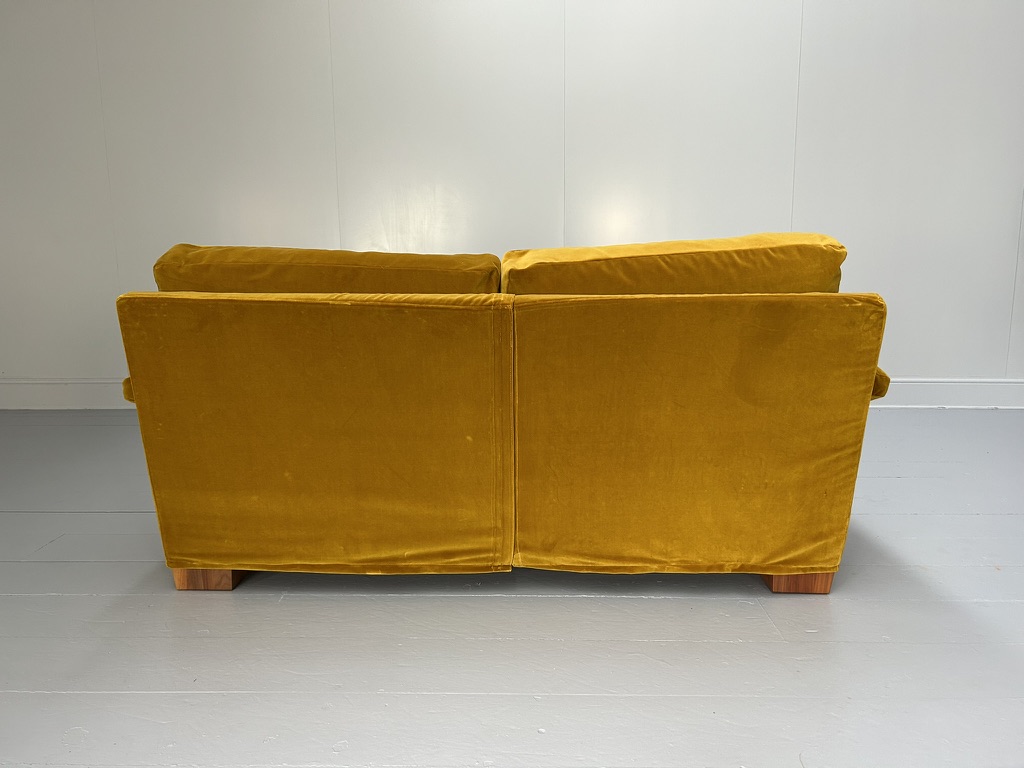Flexform "Cushion-Arm" 2.5-Seat Sofa & Armchair - In Mustard Gold Velvet - Image 6