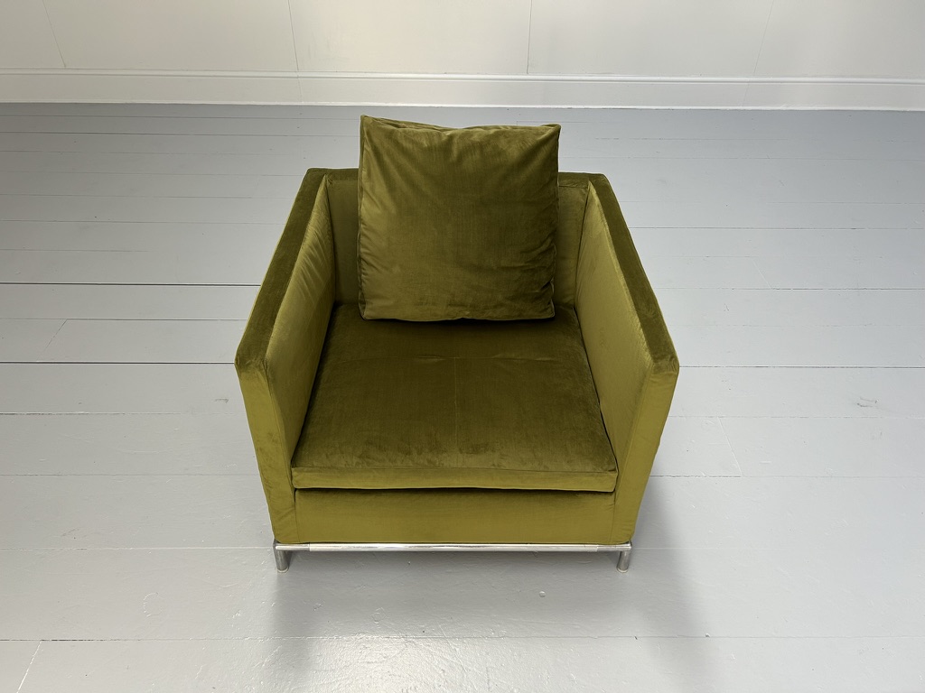 B&B Italia "George" Armchair - In Green Velvet - RRP £3000 - Image 7