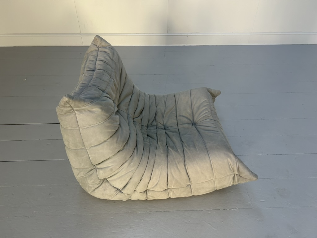 Ligne Roset "Togo" Fireside Chair - In Light Grey Alcantara - Image 8