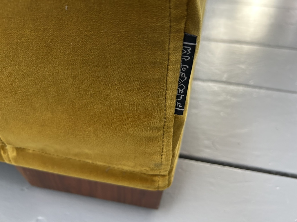 Flexform "Cushion-Arm" 2.5-Seat Sofa & Armchair - In Mustard Gold Velvet - Image 23