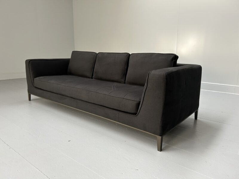 B&B Italia "Lucrezia Soft" 3-Seat Sofa - In Black Linen