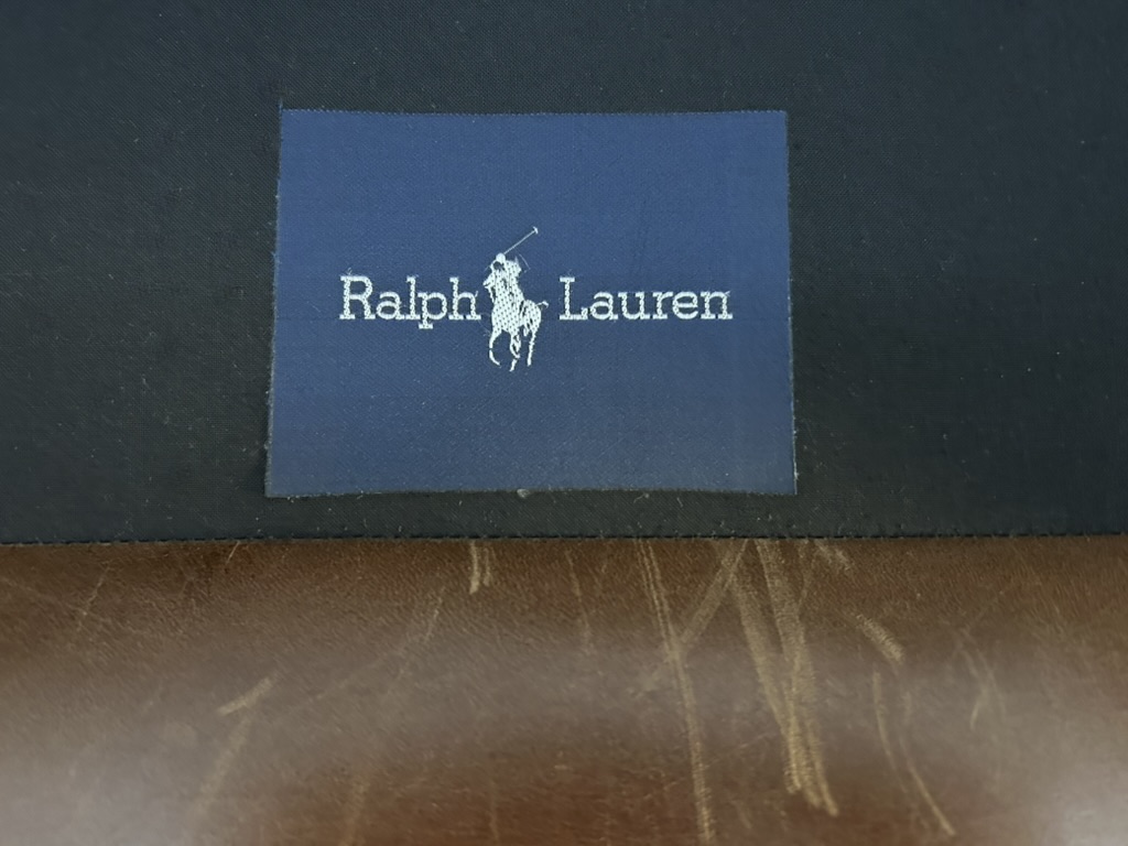 Ralph Lauren "Writers" Armchair & Ottoman - In Vintage Brown Leather - Image 16