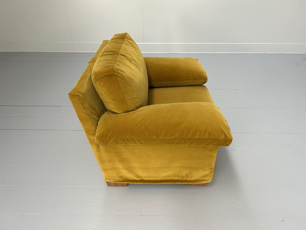 Flexform "Cushion-Arm" 2.5-Seat Sofa & Armchair - In Mustard Gold Velvet - Image 21