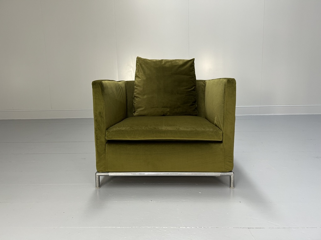 B&B Italia "George" Armchair - In Green Velvet - RRP £3000 - Image 3