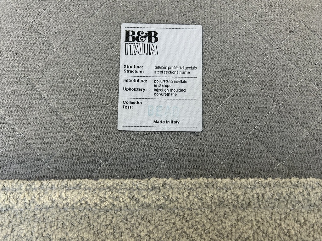 B&B Italia "Charles" L-Shape Sofa - In Pale Grey Boucle - Image 10
