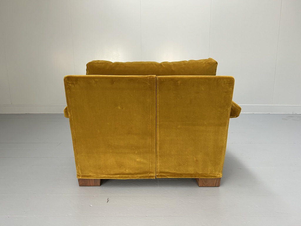Flexform "Cushion-Arm" 2.5-Seat Sofa & Armchair - In Mustard Gold Velvet - Image 16
