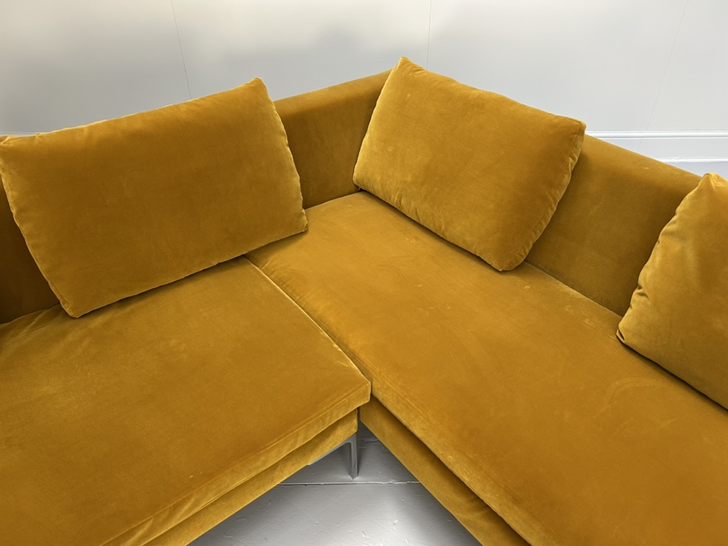 B&B Italia "Charles" L-Shape Sofa - In Mustard Yellow Velvet - RRP £12,000 - Image 6