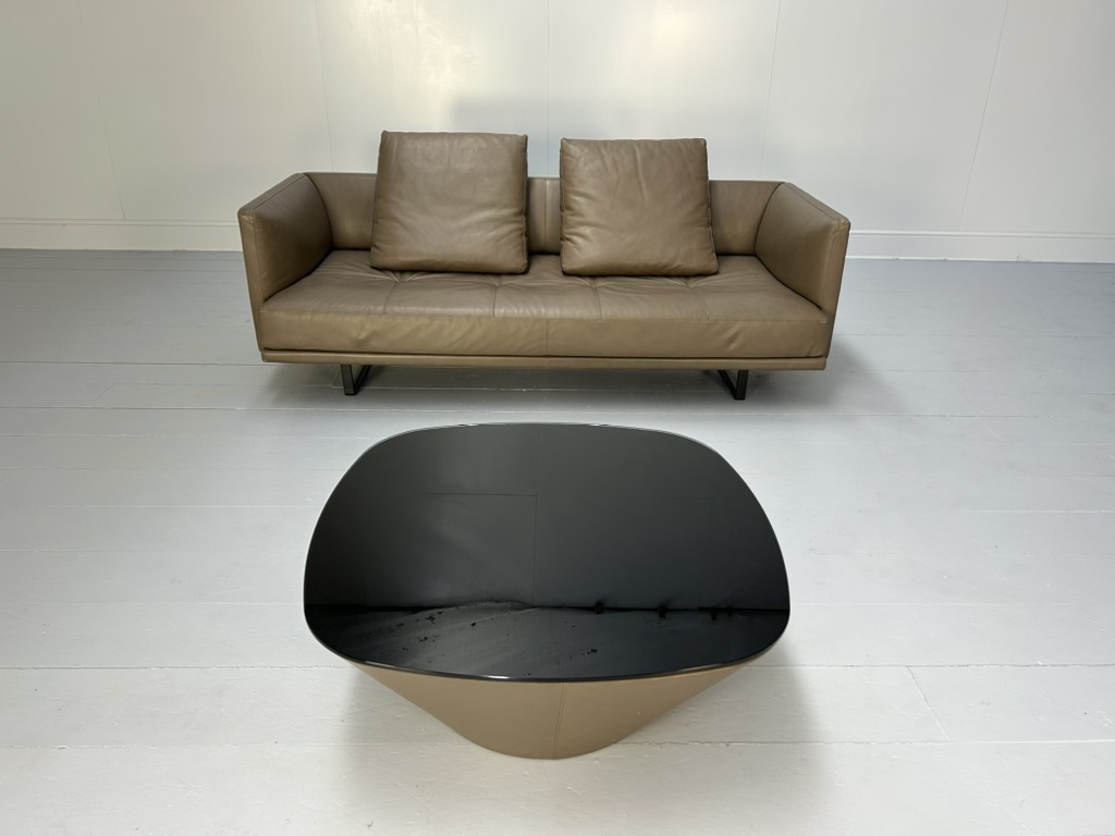 Walter Knoll "Prime Time 490" Sofa & "Ameo" Table - In Clay "Safari" Leather