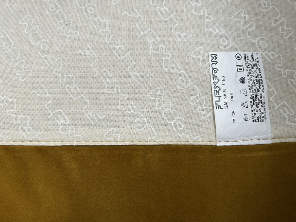 Flexform "Cushion-Arm" 2.5-Seat Sofa & Armchair - In Mustard Gold Velvet - Image 24