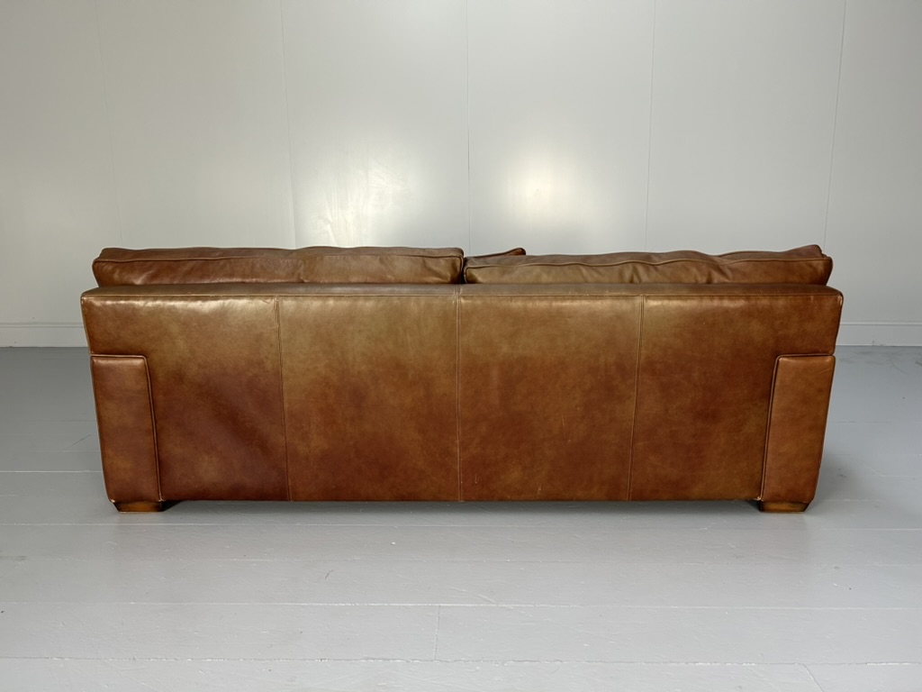 Pair of Duresta "Panther" 2.5-Seat Sofas - In Antiqued Brown "Niven" Leather - Image 7