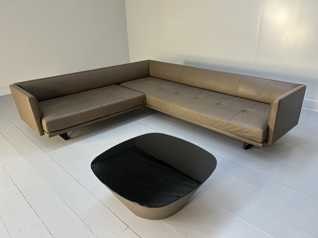 Walter Knoll "Prime Time 490" L-Shape Sofa & "Ameo" Table - In Clay "Safari" Leather - Image 6