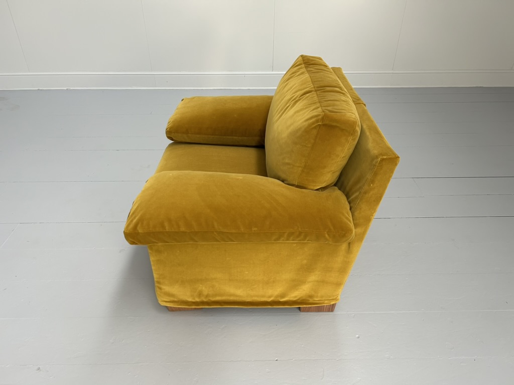 Flexform "Cushion-Arm" 2.5-Seat Sofa & Armchair - In Mustard Gold Velvet - Image 22