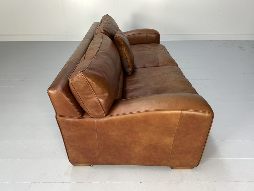 Pair of Duresta "Panther" 2.5-Seat Sofas - In Antiqued Brown "Niven" Leather - Image 11