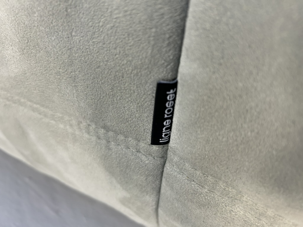 Ligne Roset "Togo" Fireside Chair - In Light Grey Alcantara - Image 12