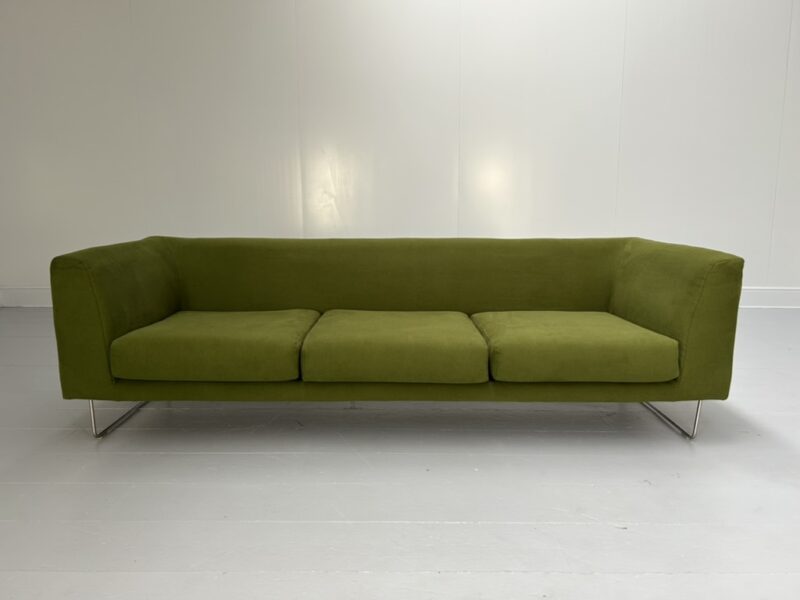Cappellini "Elan" EN/4 3-Seat Sofa - In Green Fabric - RRP £6500
