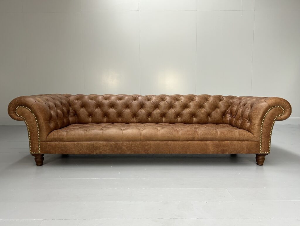 George Smith "Early Victorian Chesterfield " Sofa - In Brown Leather - RRP £17,000