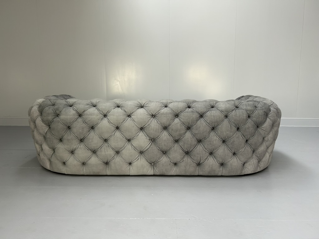 Baxter of Italy " Chester Moon" 3-Seat Sofa - In "Siberia" Grey Blue Leather - RRP £26,000 - Image 3