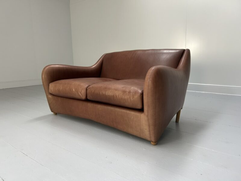SCP Conran Matthew Hilton "Balzac" 2-Seat Sofa - In Brown Leather