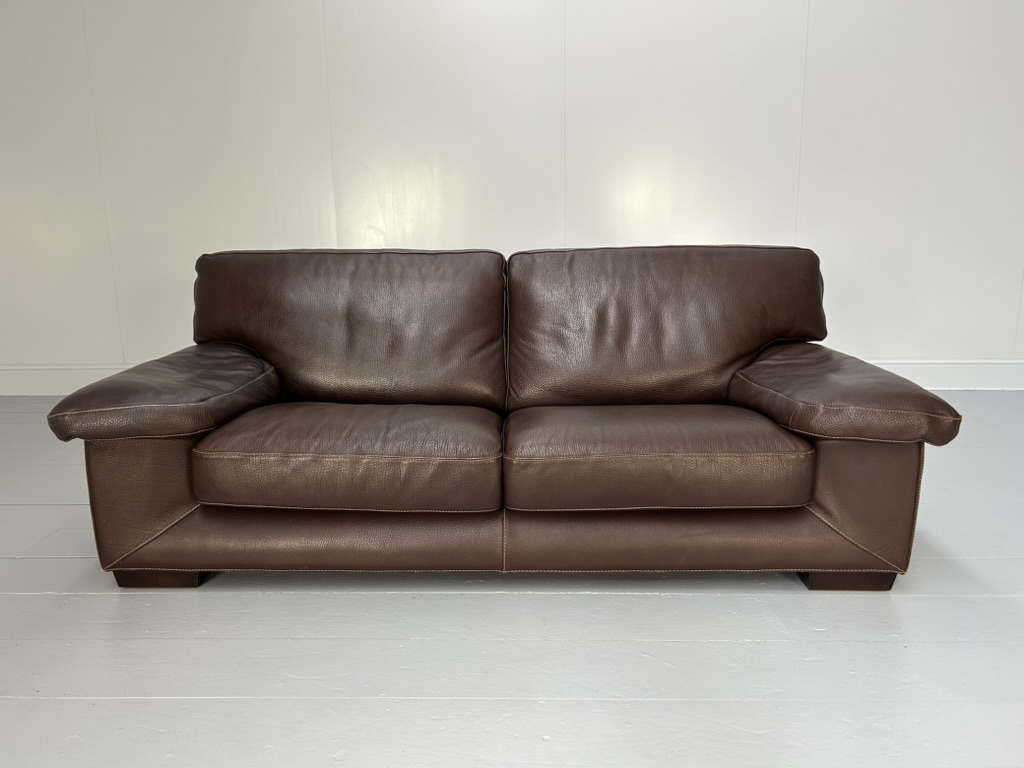 Roche Bobois "Ascot" Sofa - In Dark Brown Leather - RRP £8000 - Image 3