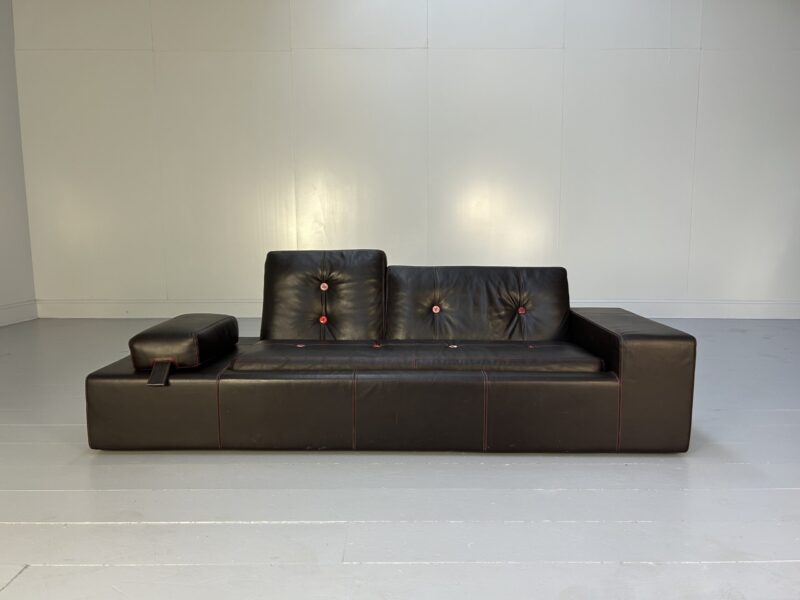 Vitra "Polder" 3-Seat Sofa - In Dark-Brown Leather - RRP £10,000