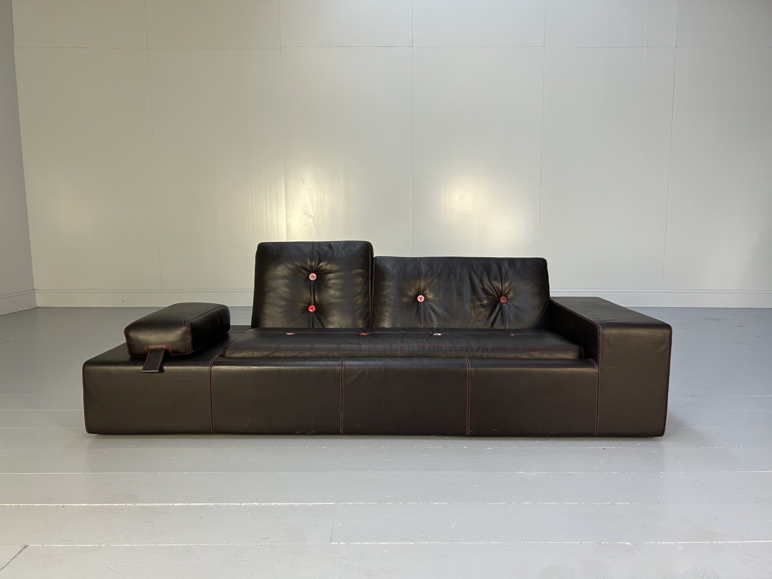 Vitra "Polder" 3-Seat Sofa - In Dark-Brown Leather - RRP £10,000