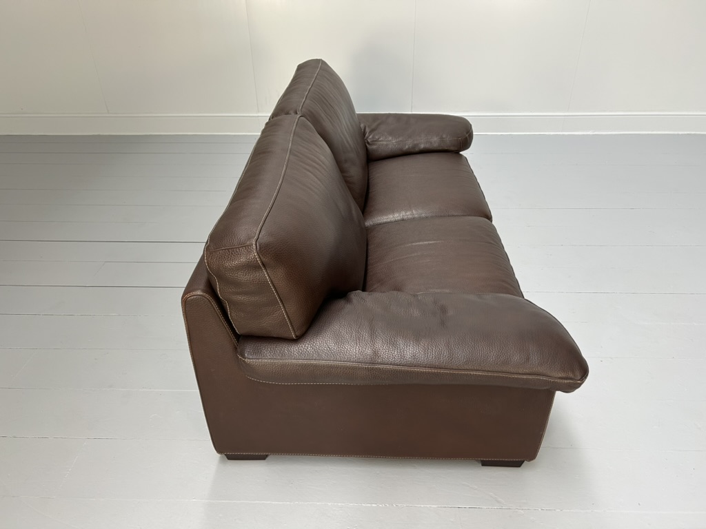 Roche Bobois "Ascot" Sofa - In Dark Brown Leather - RRP £8000 - Image 8