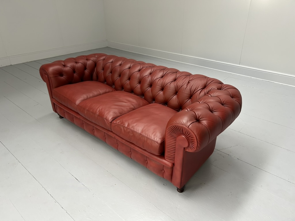 Poltrona Frau "Chester" 3-Seat Chesterfield Sofa - In Deep Red Leather - RRP £18,000 - Image 10