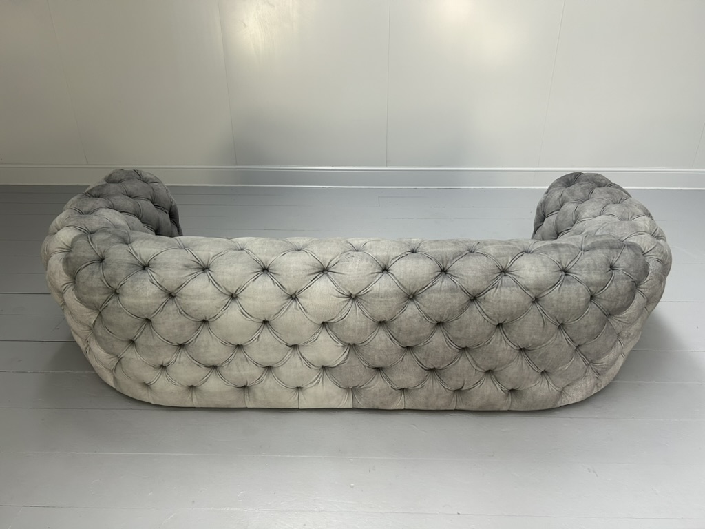Baxter of Italy " Chester Moon" 3-Seat Sofa - In "Siberia" Grey Blue Leather - RRP £26,000 - Image 7