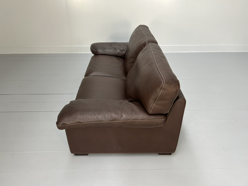 Roche Bobois "Ascot" Sofa - In Dark Brown Leather - RRP £8000 - Image 9